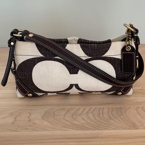 Coach Brown and Cream Signature Purse